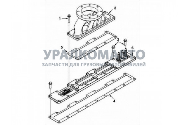 прокладка впускного коллектора 340/375 л.с. малая DONG FENG 3992090