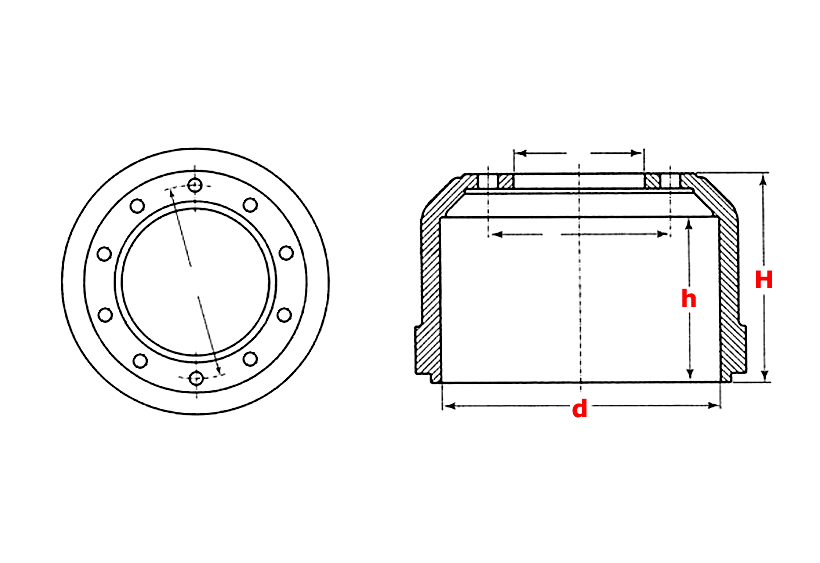 Барабан тормозной задний D=420 H=277-280 